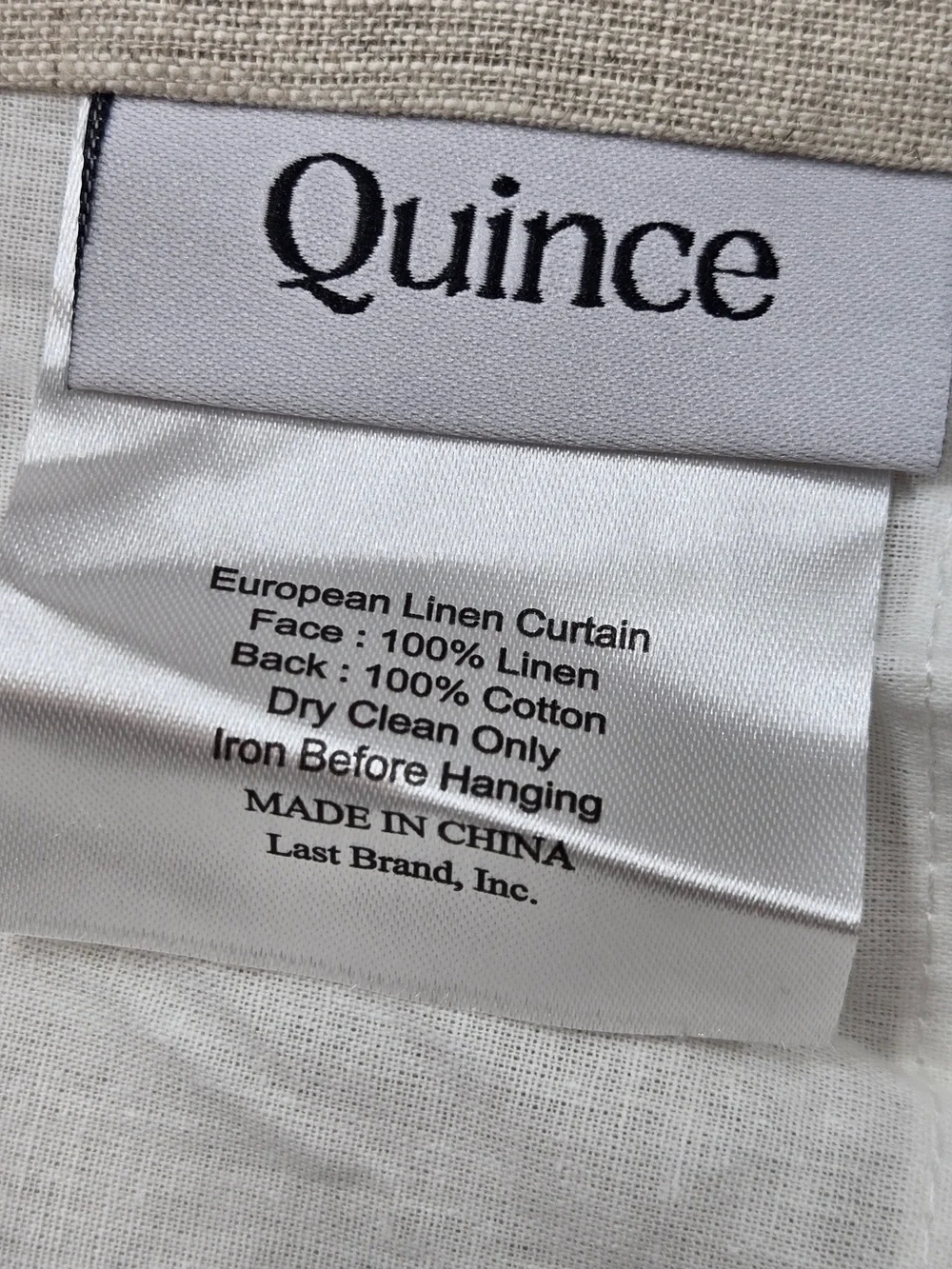 NWT QUINCE Set Of 2 48x108 European Linen Curtains Flax 0047